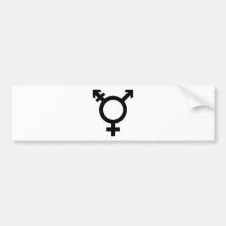 Zwart transgendersymbool bumpersticker