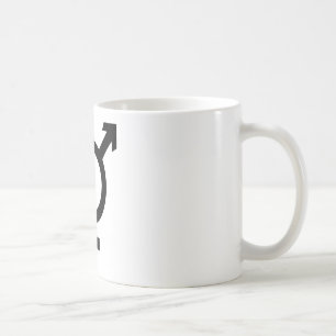 Zwart transgendersymbool koffiemok