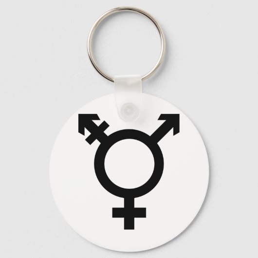 Zwart transgendersymbool sleutelhanger (Voorkant)