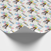 Zwart Tri gekleurde Cockapoo Cavapoo hond Verjaard Cadeaupapier (Hoek)