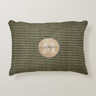 zwart trillerpatroonmonogram schoot decoratief kussen