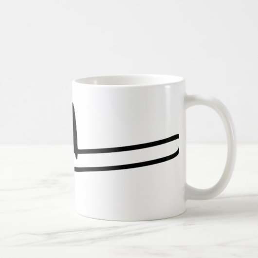 zwart trombone-instrumentpictogram koffiemok (Rechts)
