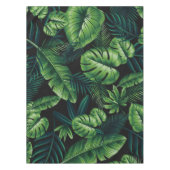 Zwart tropisch patroon tafelkleed (Voorkant)