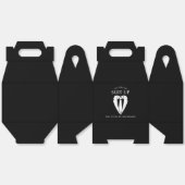 Zwart Trouwpak en Stropdas Groomsman Voorstel Bedankdoosjes (Ongevouwen)