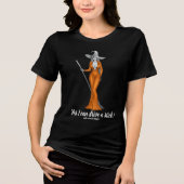 Zwart Tshirt Halloween  Witch Funny Gezegde (Voorkant)