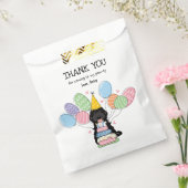 Zwart Tuxedo Cockapoo Cavapoo Verjaardagsfeest Bedankzakje (Gezegeld)