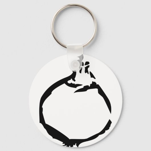 zwart uiepictogram sleutelhanger (Voorkant)