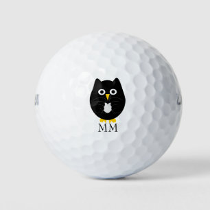 Zwart Uil Design monogram Golfballen