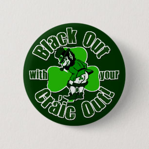 Zwart uit met je kraag uit! ronde button 5,7 cm