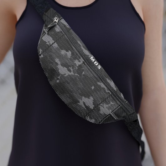 Zwart Urban Camo Monogram Fanny Pack Heuptasje