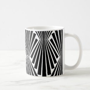 Zwart ventilator art deco aangepast patroon koffiemok