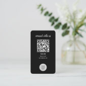 Zwart Verbind met ons QR-code Visitekaartje (Staand voorkant)