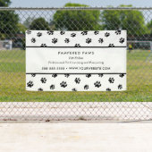 Zwart verf drukt professioneel et salon spandoek (Insitu)