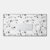 Zwart verf splatter patroon bureaumat (Keyboard & Muis)