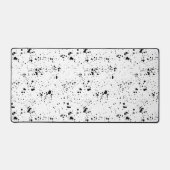 Zwart verf splatter patroon bureaumat (Voorkant)