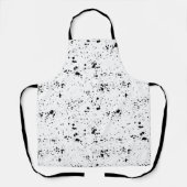 Zwart verf splatter patroon schort (Voorkant)