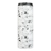 Zwart verf splatter patroon thermosbeker (Achterkant)