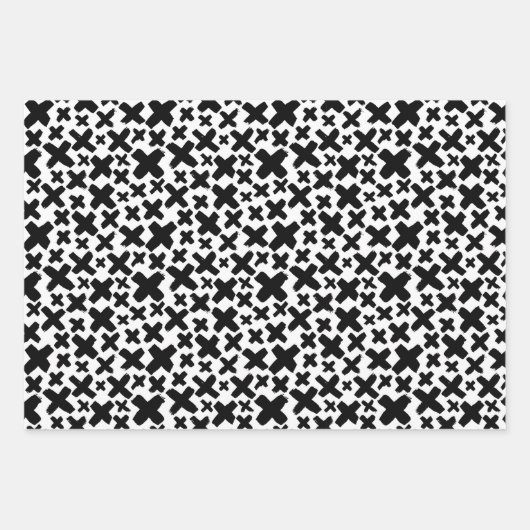 Zwart verfspatroon inpakpapier vel (Voorkant 2)