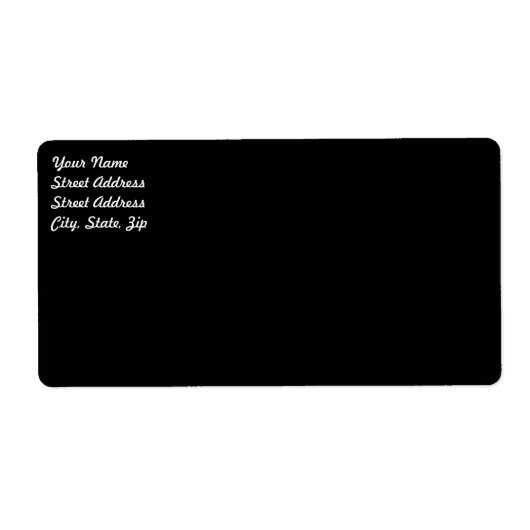 Zwart verzendlabel (Voorkant)