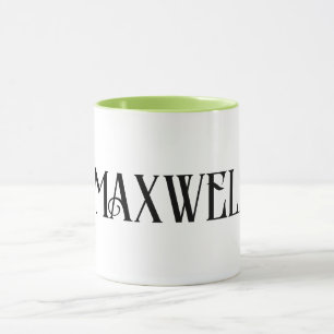 Zwart Vet Moderne Typografie Achternaam Mok