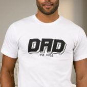 Zwart Vet T-Shirt met Lettertype voor Papa