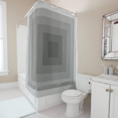 Zwart vierkant geometrisch douchegordijn (In situ)