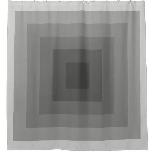 Zwart vierkant geometrisch douchegordijn (Voorkant)