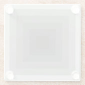 Zwart vierkant geometrisch glazen onderzetter (Achterkant)