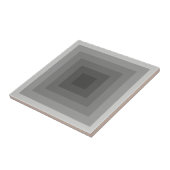 Zwart vierkant geometrisch tegeltje (Zijkant)