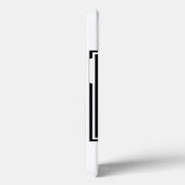 Zwart vierkant monogram Case-Mate iPhone case (Achterkant / Rechts)