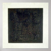 Zwart vierkant poster (Voorkant)