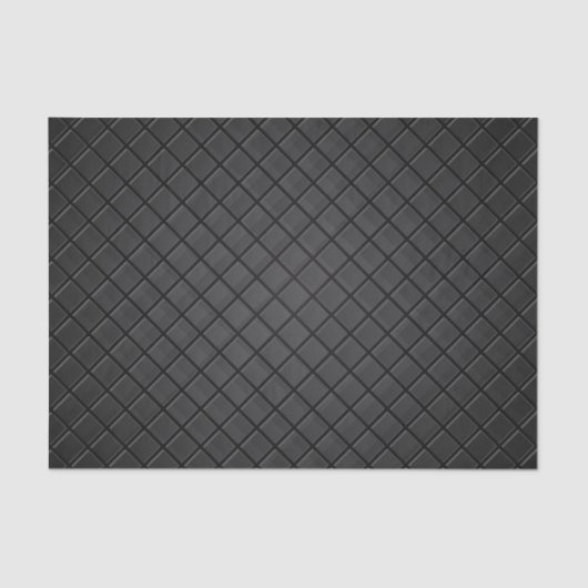 Zwart vierkant rasterpatroon tissuepapier (Voorkant)