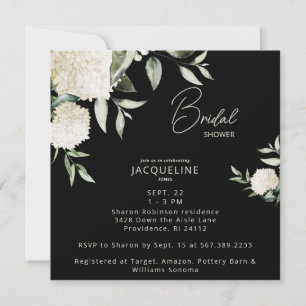 Zwart Vierkant Witte Hydrangeas Vrijgezellenfeest