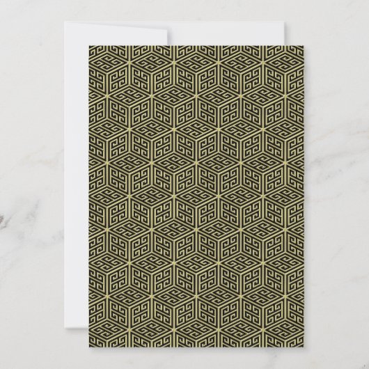 Zwart Vine Script Monogram DIY BG Repetitie GK CB Kaart (Achterkant)