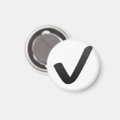 Zwart vinkje - Emoji Magneet (Voorkant / Achterkant)