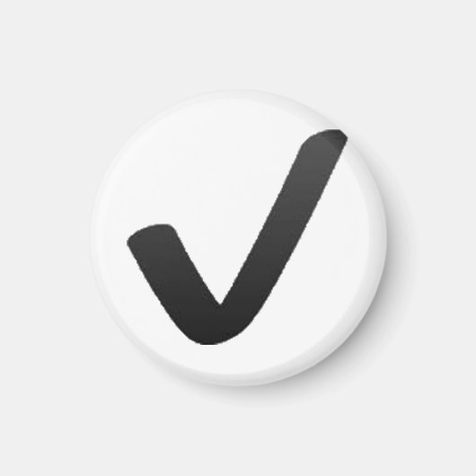 Zwart vinkje - Emoji Magneet (Voorkant)