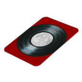 Zwart Vinyl Record Effect Custom Photo Magnet Magneet (Linkerzijde)