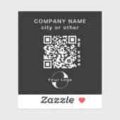 Zwart Vinyl vierkant Zakelijk QR-code Waterfles Sticker (Vel)