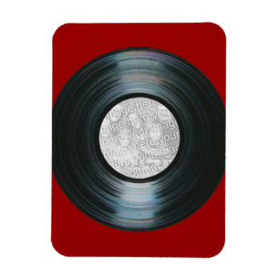 Zwart vinylrecord-effect Aangepast fotomagneet Magneet