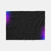 Zwart Violet gradiëntgloed Fleece Deken (Voorkant (Horizontaal))