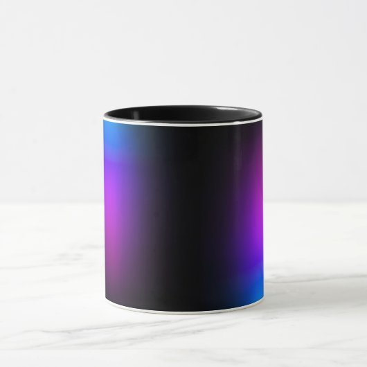 Zwart Violet gradiëntgloed Mok (Midden)