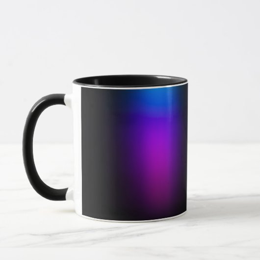 Zwart Violet gradiëntgloed Mok (Links)