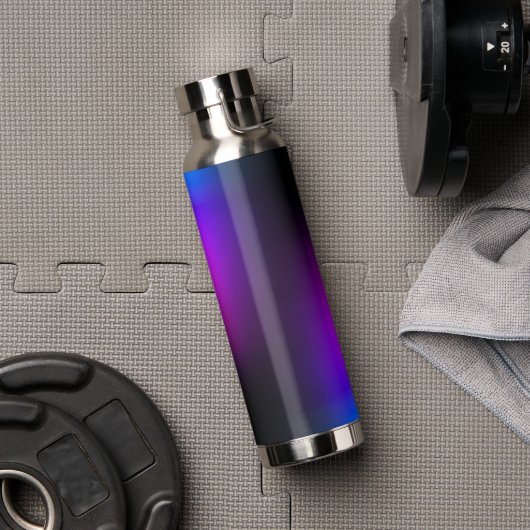 Zwart Violet gradiëntgloed Waterfles (Gym)