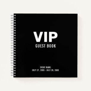 Zwart VIP Gastenboek Notitieboek