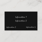 Zwart Visitekaartje bekijken in de wolvorm (Achterkant)