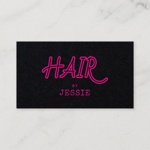 Zwart Visitekaartje Kool Retro Hair Stylist