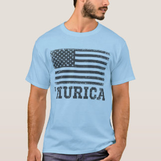  zwart vlag 'Murica T-shirt