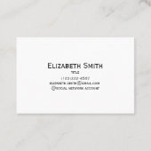 Zwart vliegtuig visitekaartje (Achterkant)