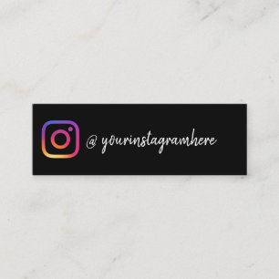 Zwart volg me op Instagram Mini Visitekaartje