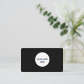 Zwart – Volledig modern design Visitekaartje (Staand voorkant)